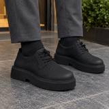 Prato Platform Derby Shoes - Black (Breathable)