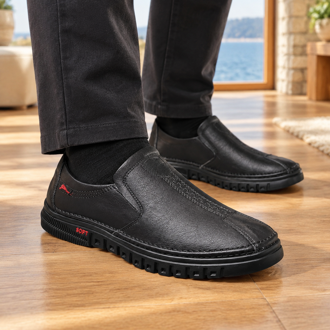 Melzi Slip-On Loafers - Black