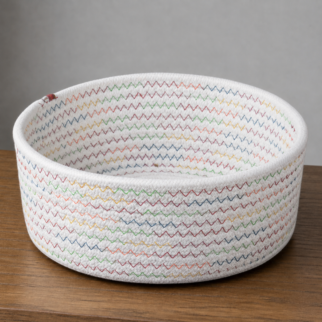 Knox Cotton Rope Basket - White Multicolor