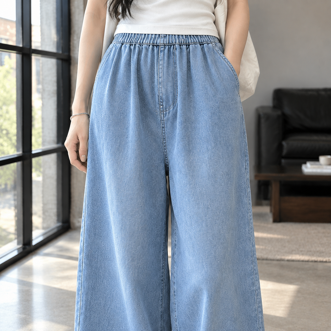 Ursuline Wide Leg Jeans - Lead Product Detail