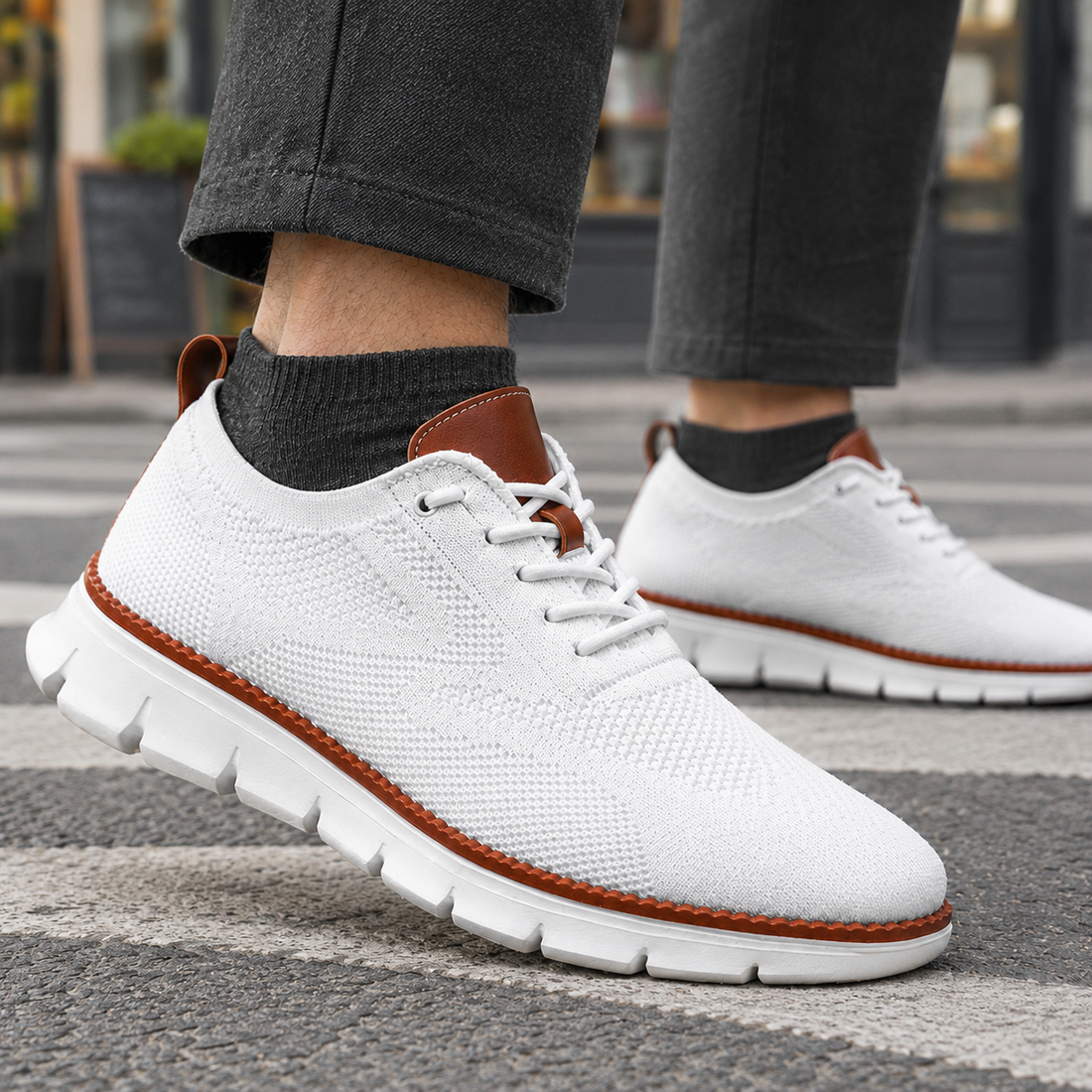 Colonna Knit Sneakers - Lead Product Detail