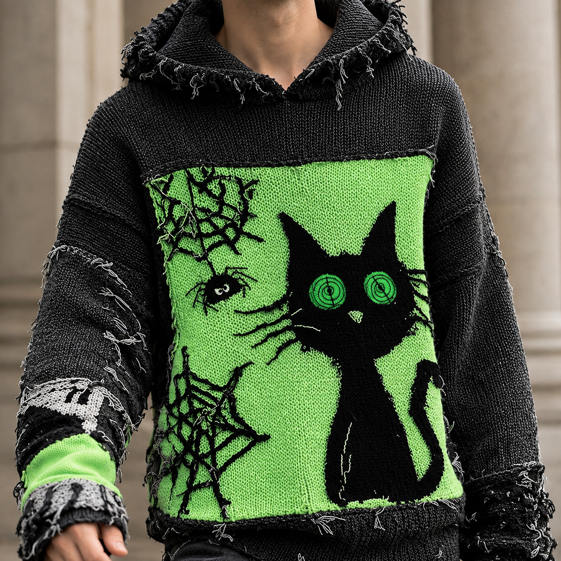 Valentin Cat Graphic Sweater - Lead Product Detail