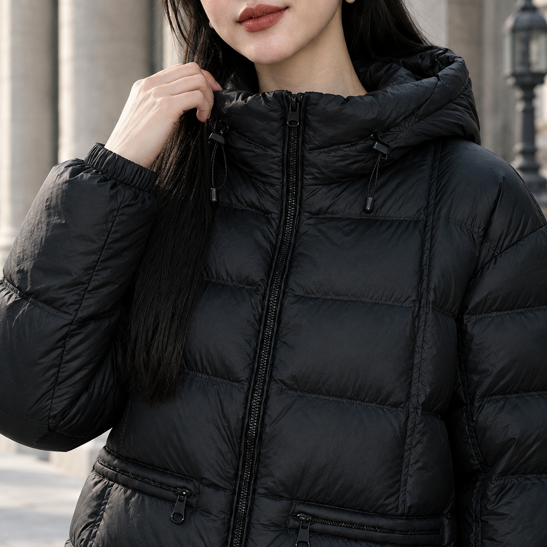 Thalia-Pearl Quilted Jacket - Lead Product Detail