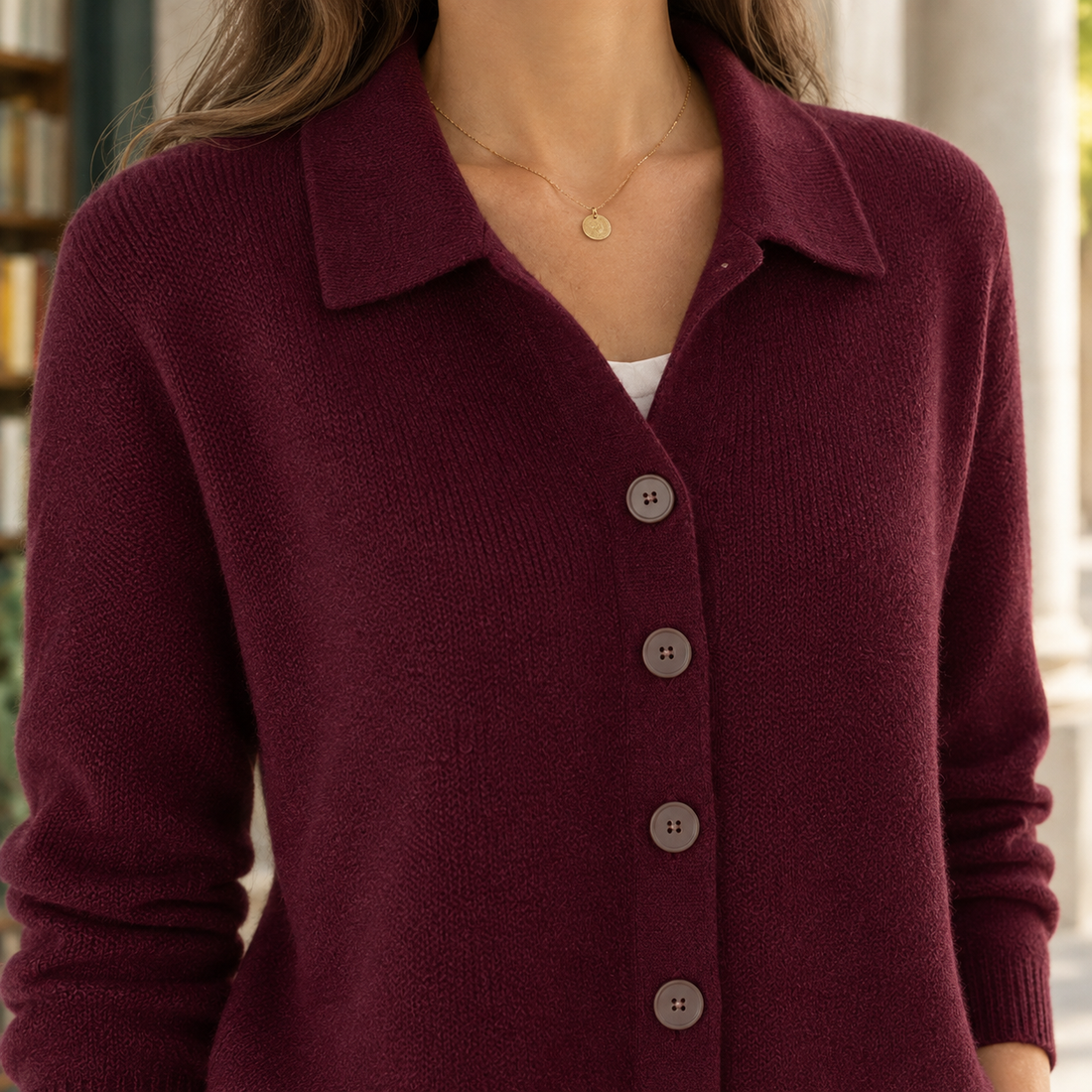 April-Belle Collared Cardigan - Lead Product Detail