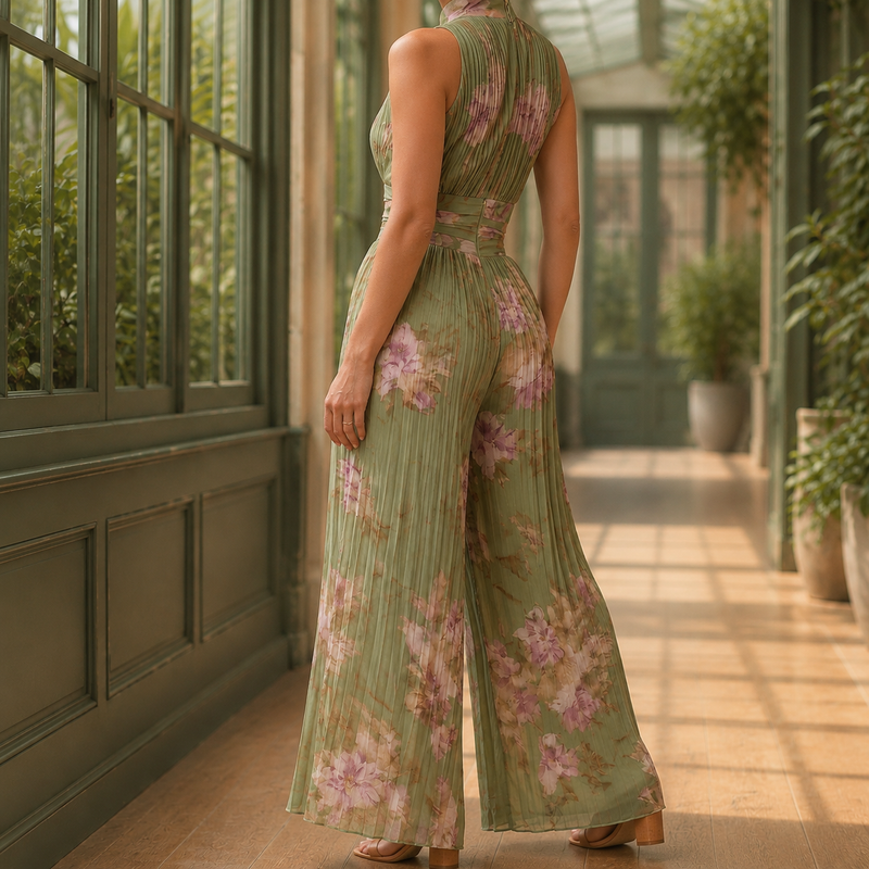 Vivienne Wide Leg Jumpsuit - Lead Alternate View