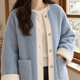 Ludovica Contrast Jacket - Lead Product Detail