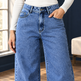 Eugenie Wide Leg Jeans - Lead Product Detail