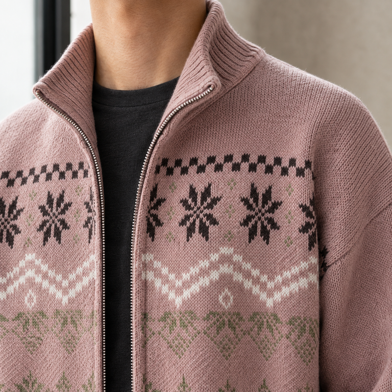 Florian Fair Isle Jacket - Lead Product Detail