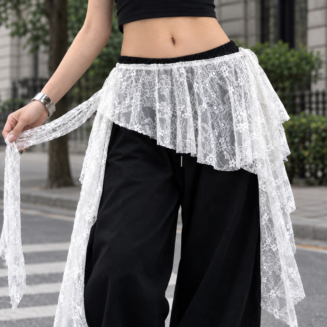 Greta-Pearl Lace Overskirt - Lead Product Detail