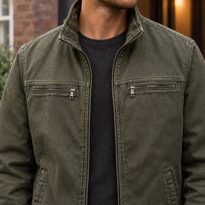Blake Leather-Look Jacket - Lead Product Detail