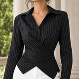 Carina-Eve Wrap Shirt - Lead Product Detail