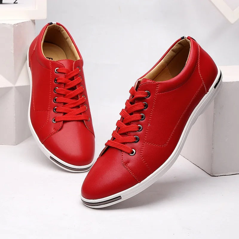 Verona Lace-Up Sneakers - Red