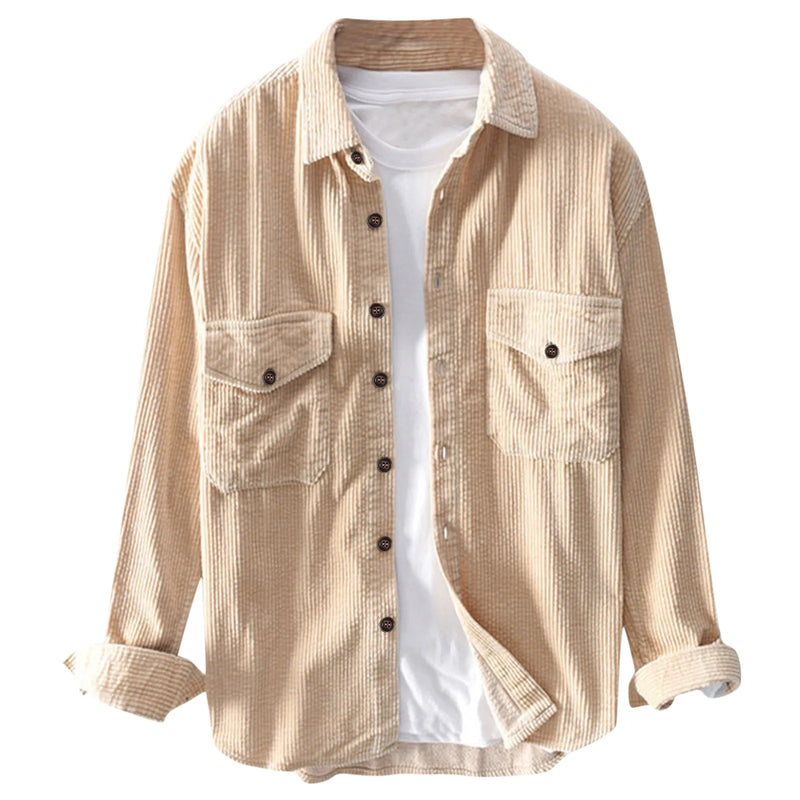 Luciano Corduroy Shirt - Beige
