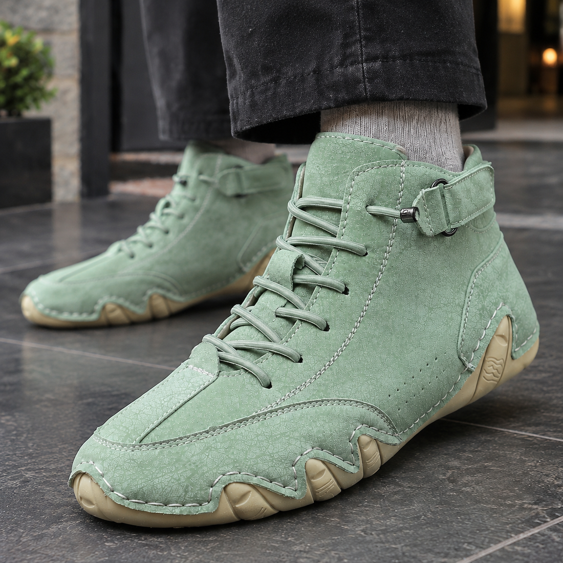 Zabarella Lace-Up Sneakers - Lead Product Detail