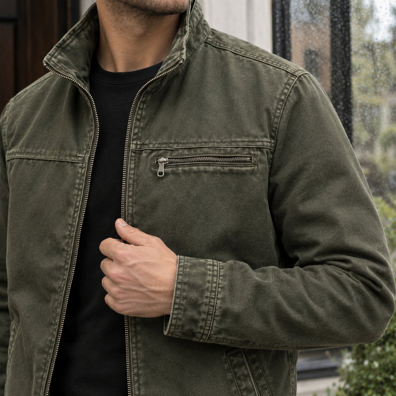 Dorian Washed Jacket - Lead Product Detail