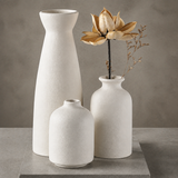 Quarry Textured Vase Set - White