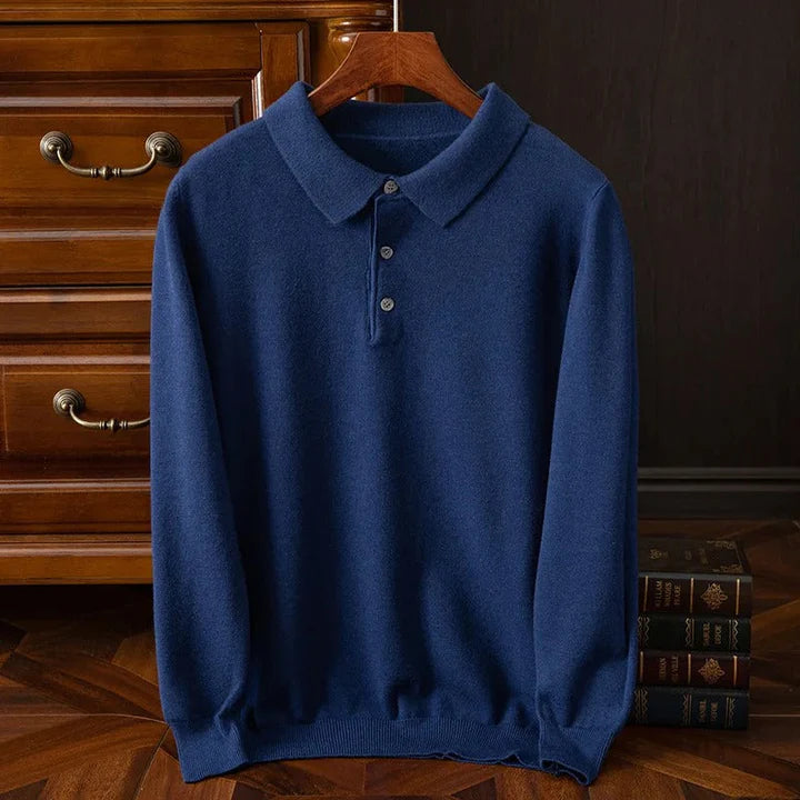 Zamora Knit Polo - Blue