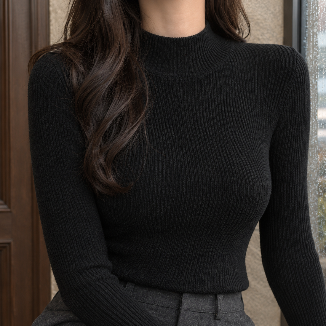 Selena Ribbed Sweater - Lead Product Detail