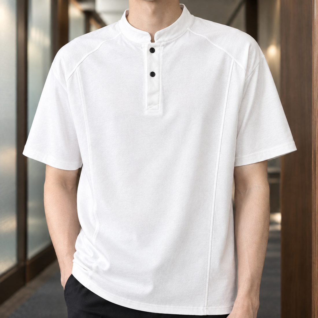 Charles Henley Shirt - Lead Product Detail