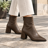 Aldobrandi Pointed Ankle Boots - Lead Product Detail