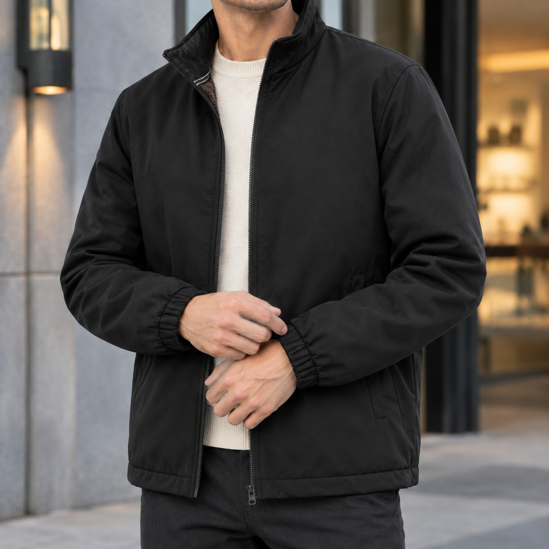 Isaac Zip Jacket - Lead Product Detail