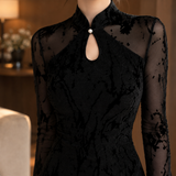 Elise-Skye Keyhole Cheongsam Dress - Lead Product Detail