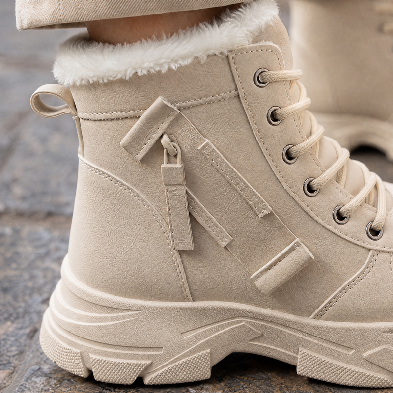 Squarcione-Verona Fleece Lined Boots - Lead Product Detail