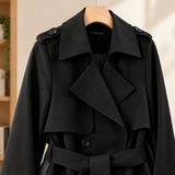 Salome-Sage Belted Trench Jacket - Lead Product Detail