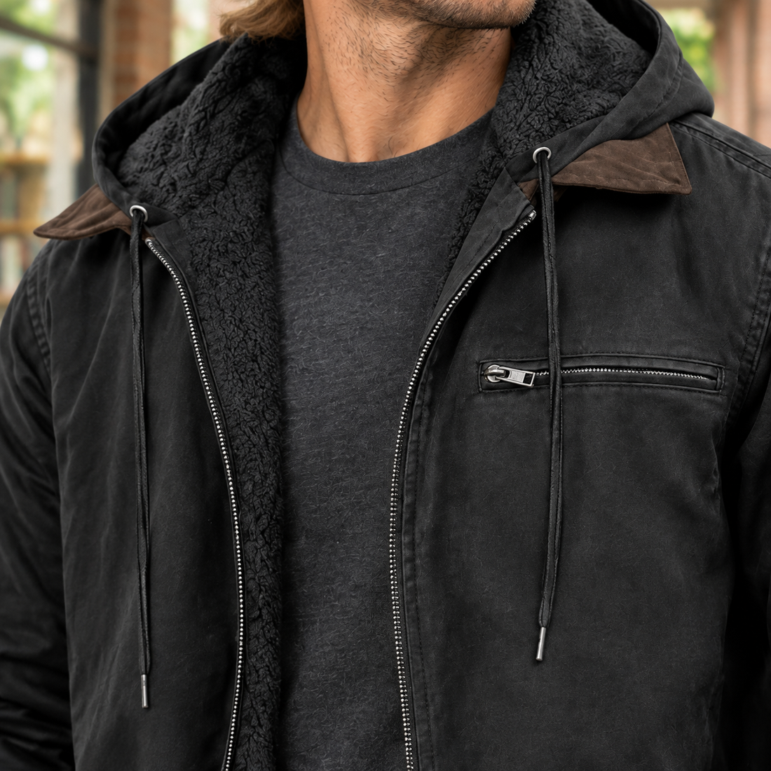 Carter Hooded Jacket - Lead Product Detail