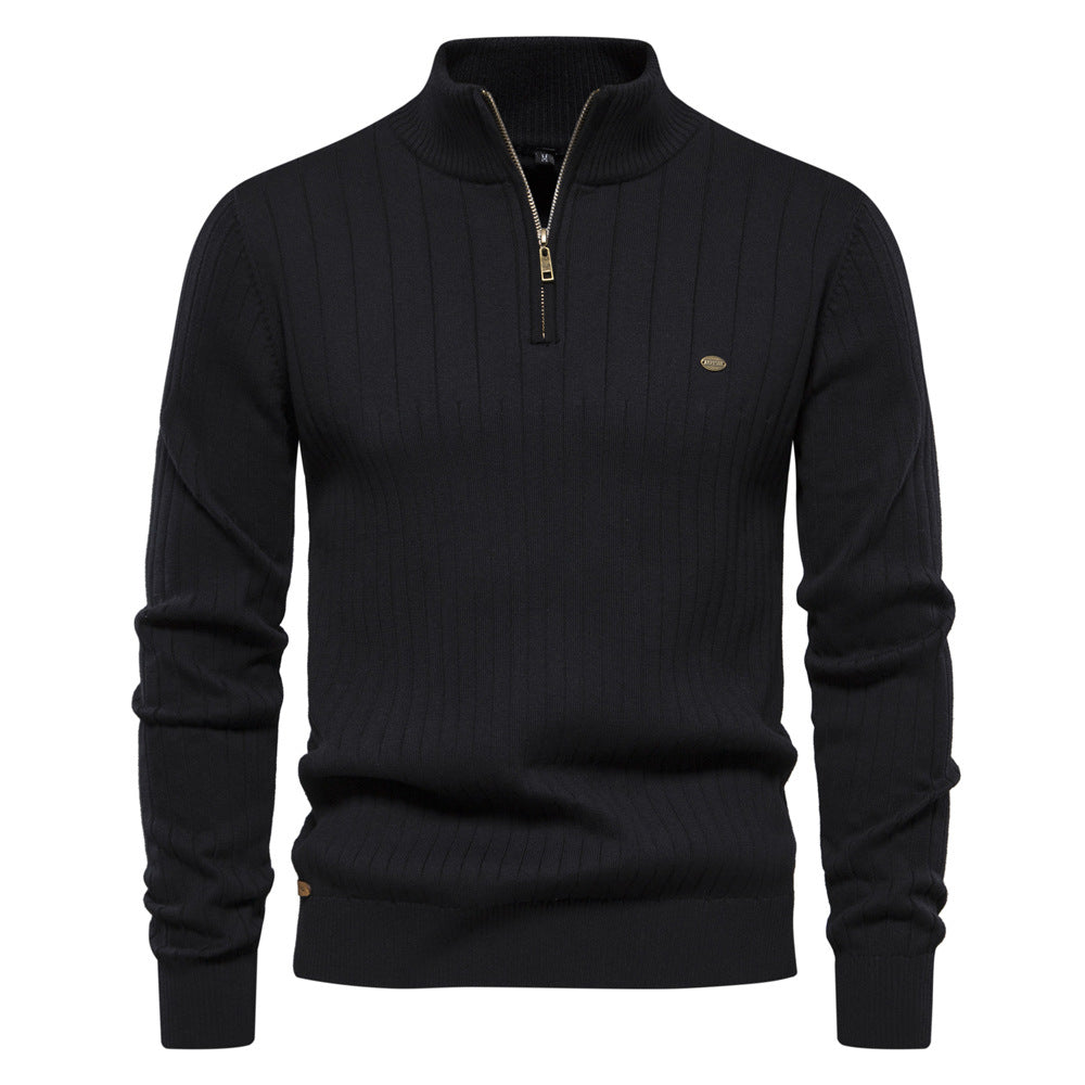 Leeroy Half-Zip Sweater - Black