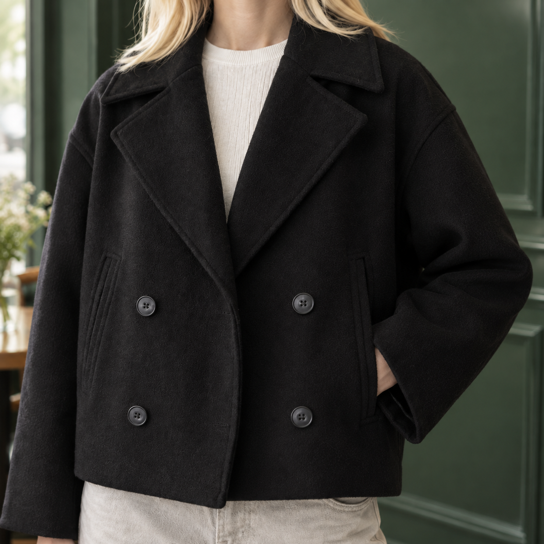 Leonie-Hope Double-Breasted Jacket - Lead Product Detail