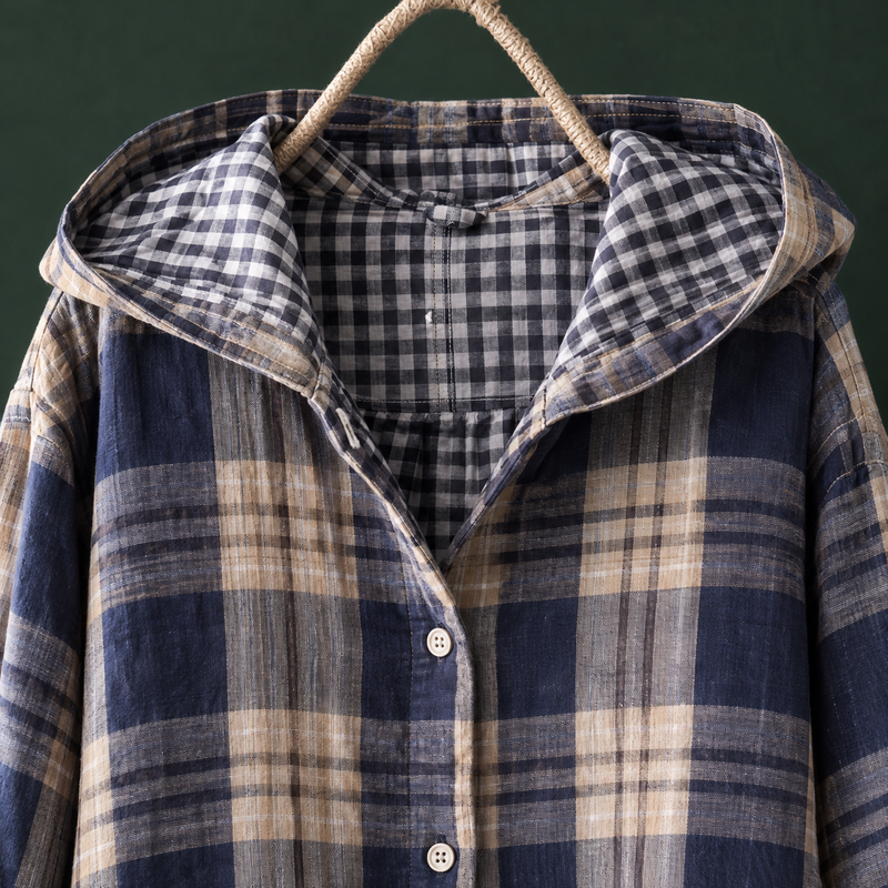 Florian Plaid Overshirt - Lead Product Detail