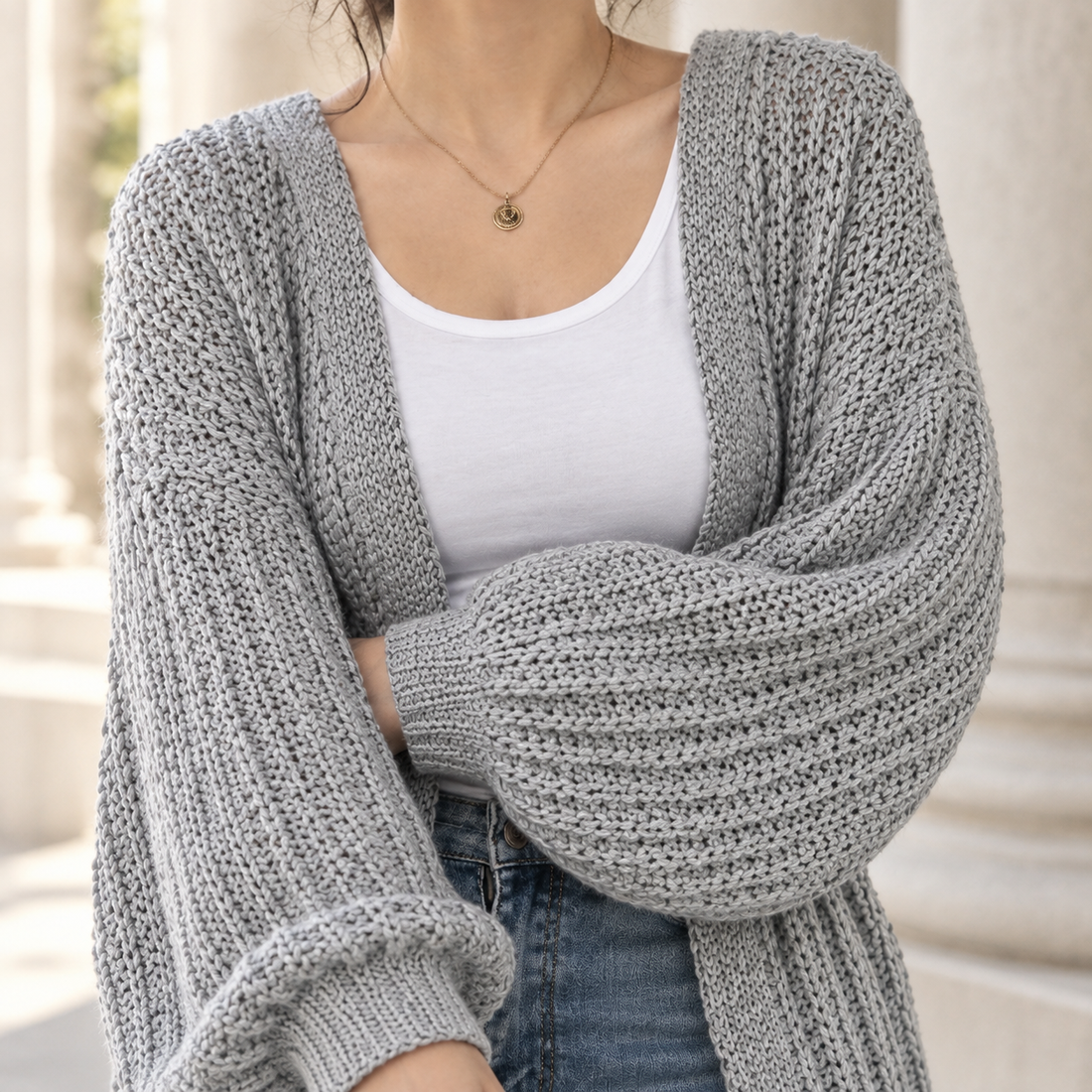 Henriette-Lane Chunky Knit Cardigan - Lead Product Detail