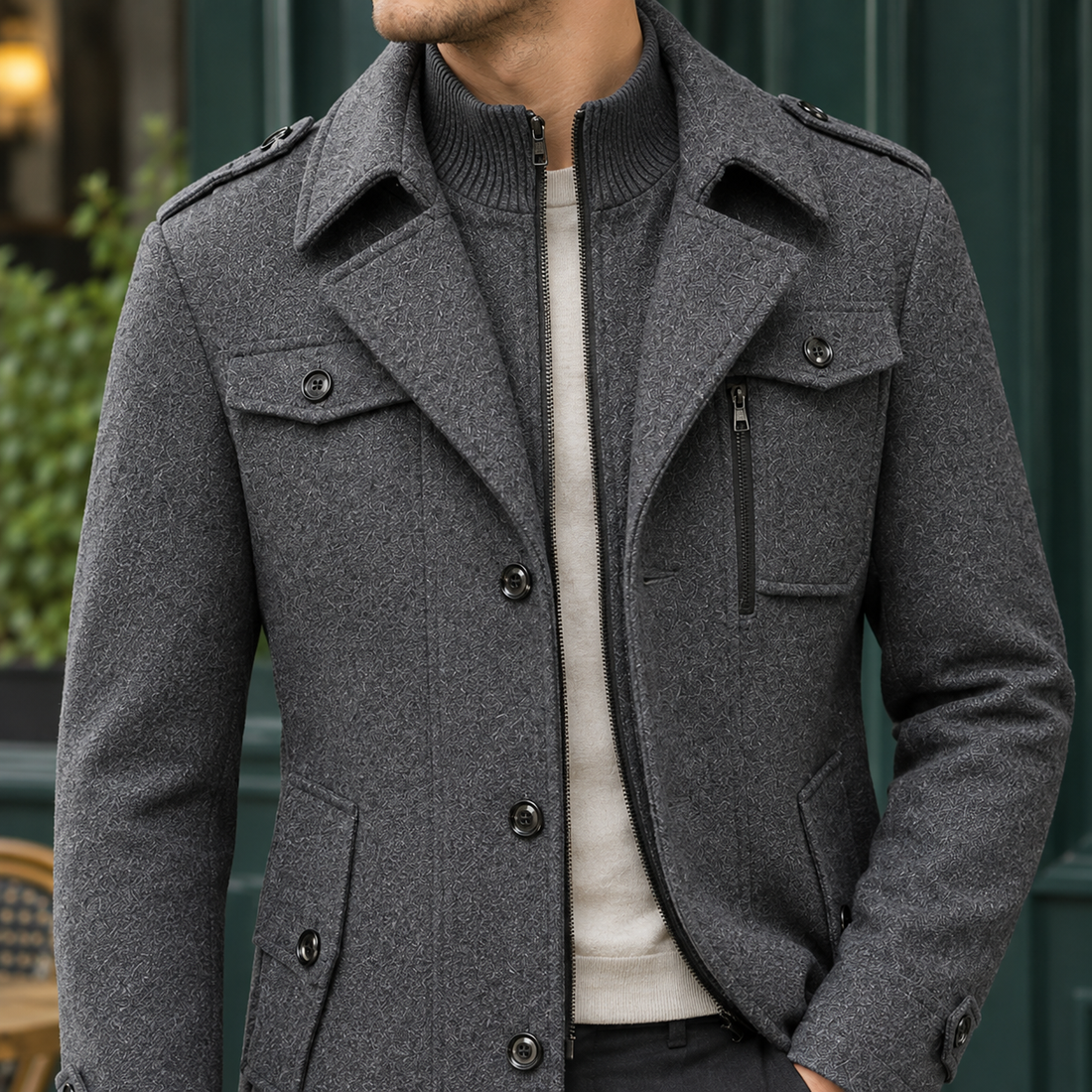 Macaire Layered Jacket - Lead Product Detail