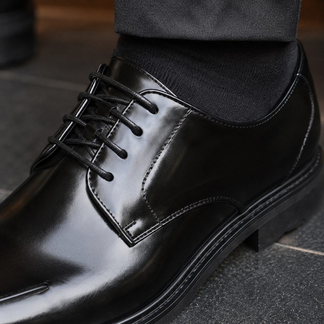 Badoer Patent Derby Shoes - Lead Product Detail