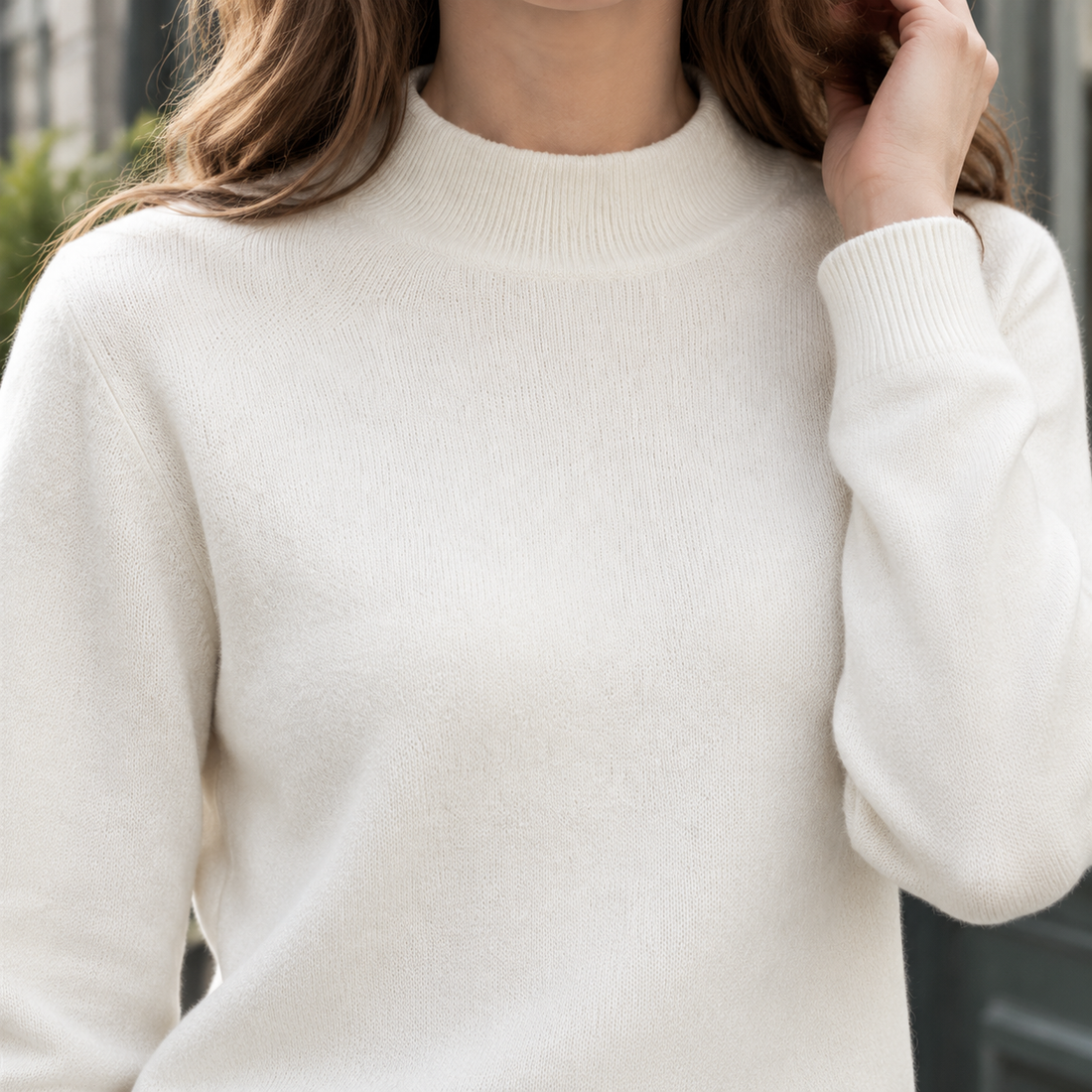 Giulietta-June Mock Neck Sweater - Lead Product Detail