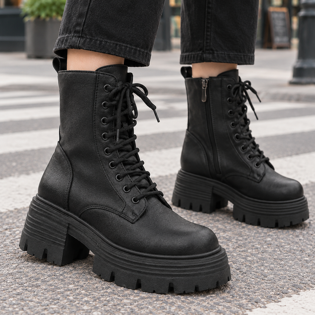 Caselli Platform Boots - Lead Product Detail