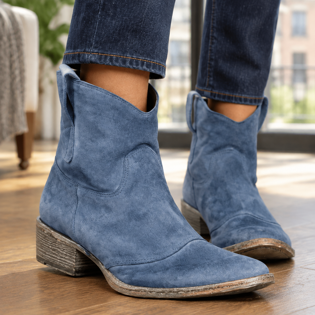 Baldini Suede Boots - Lead Product Detail