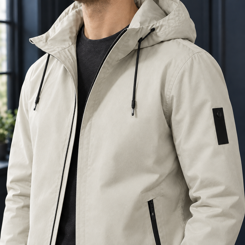 Dario Hooded Jacket - Lead Product Detail