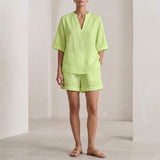Alessia Relaxed Set - Fluorescent Yellow