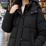 Eliza Hooded Puffer Jacket - Lead Product Detail
