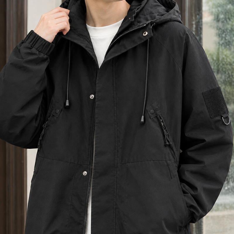 Harlan Hooded Utility Jacket - Lead Product Detail