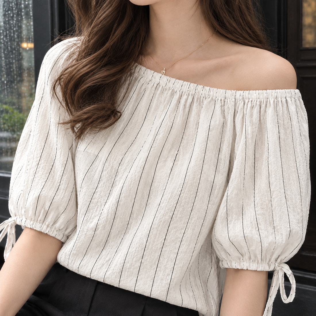 Katherine Gathered Neck Top - Lead Product Detail