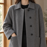Ameline-Elise Wool Coat - Lead Product Detail