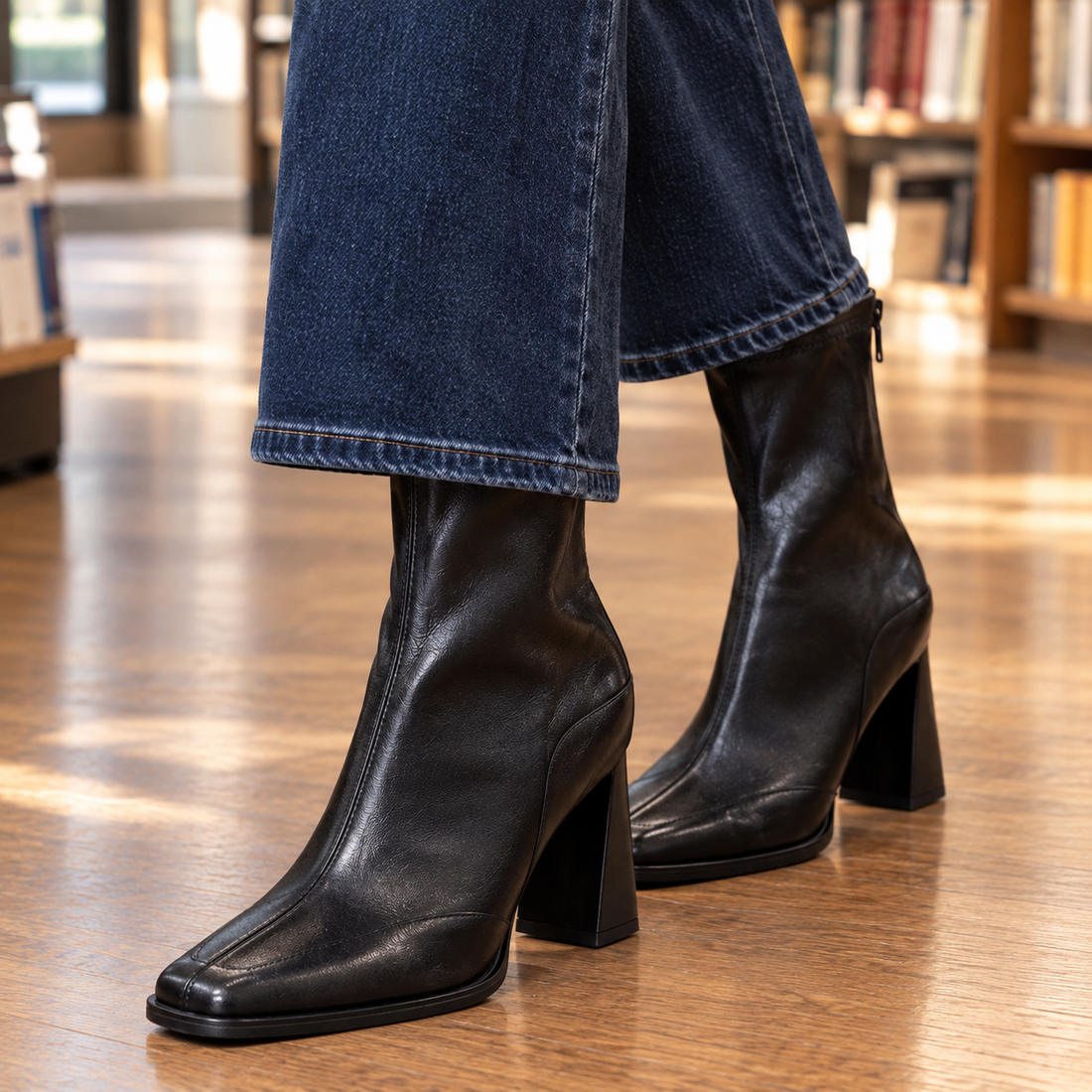 Falconi Square Toe Boots - Lead Product Detail