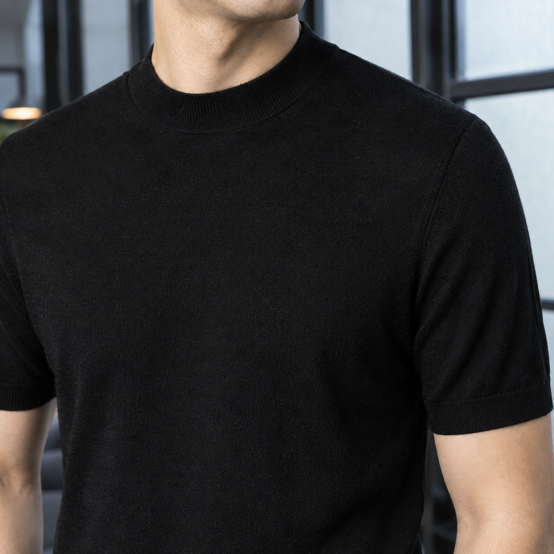 Daniel Mock Neck Sweater - Lead Product Detail