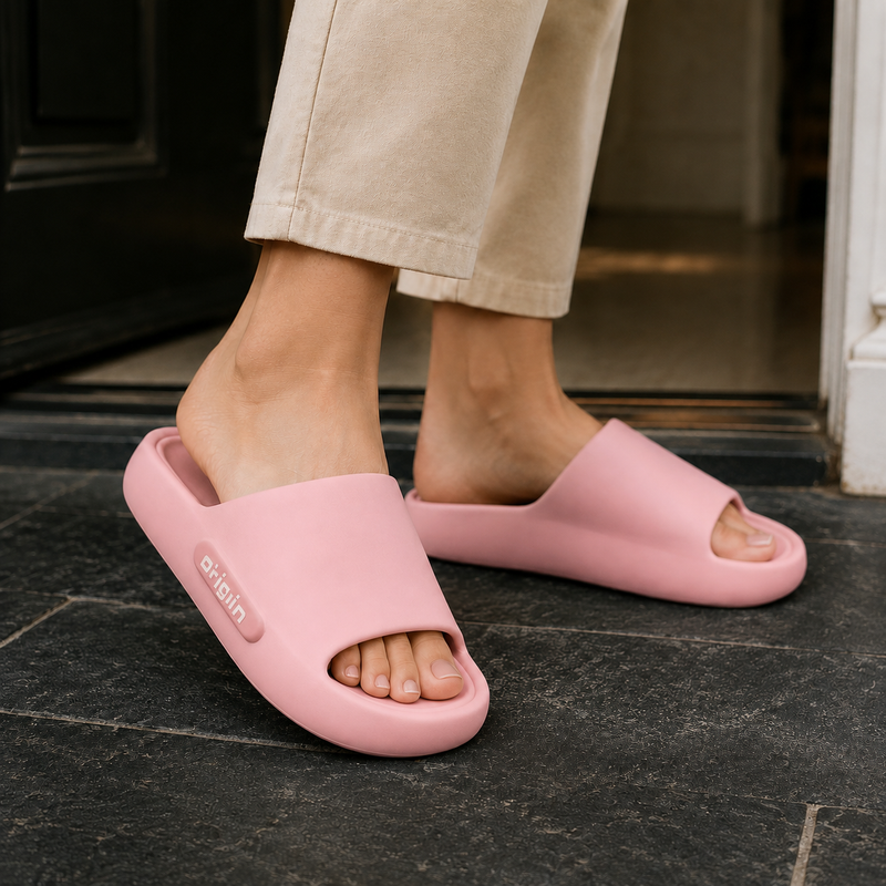 Cagliari Cushioned Slides - Pink