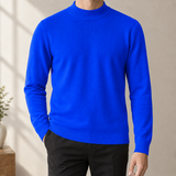 Alphonse Mock Neck Sweater - Royal Blue