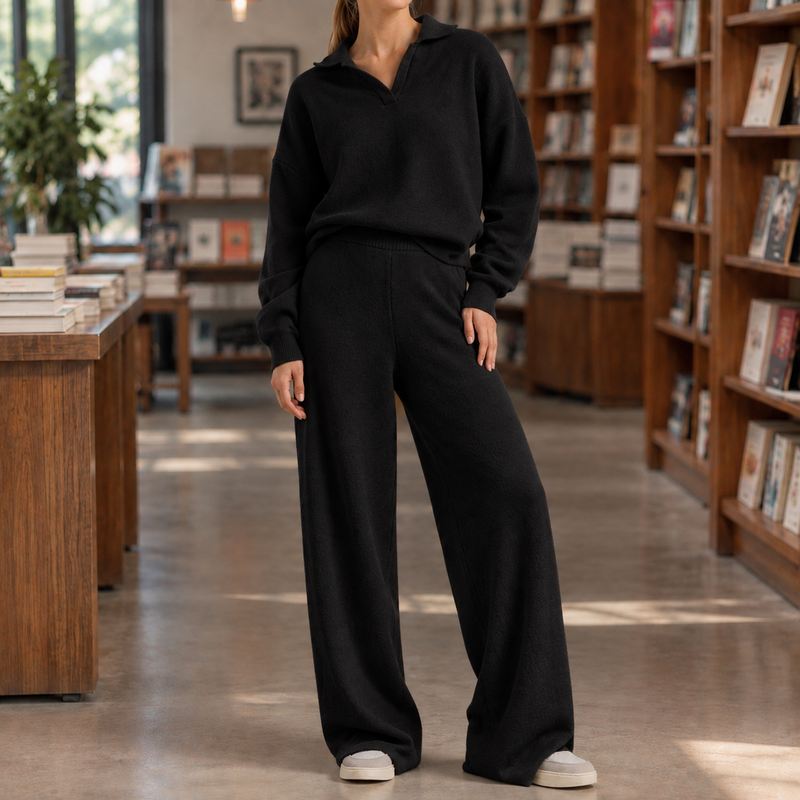 Genevieve-Faye Relaxed Set - Black