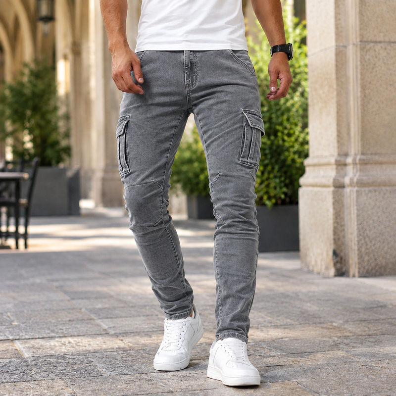 Wyatt Cargo Jeans - Gray